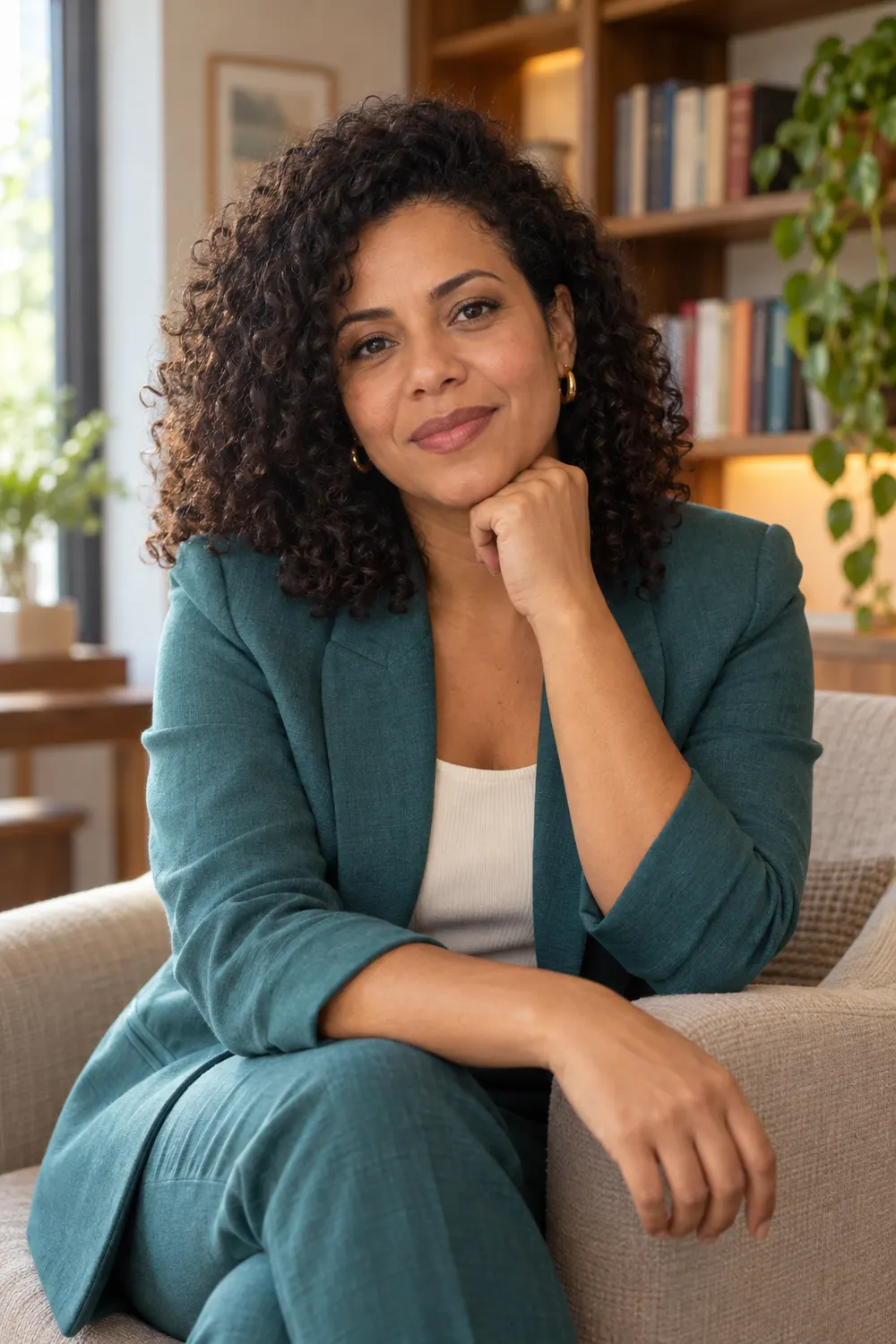 Retrato ilustrativo da advogada fictícia Lívia Duarte